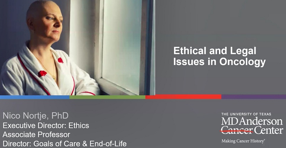 Past, Present, and Future Ethical Issues in Oncology Banner